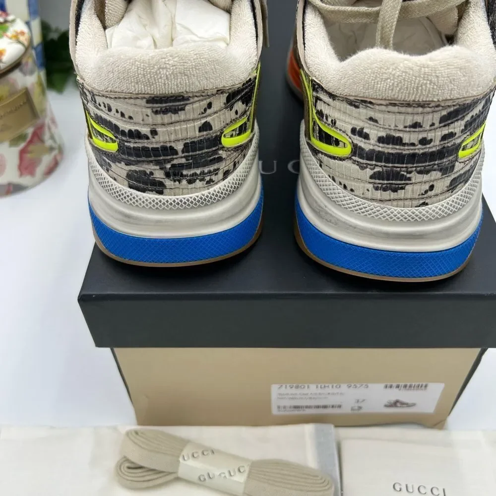 Women's Gucci ultra pace, low top sneakers size 37 made in Italy - Picture 7 of 8